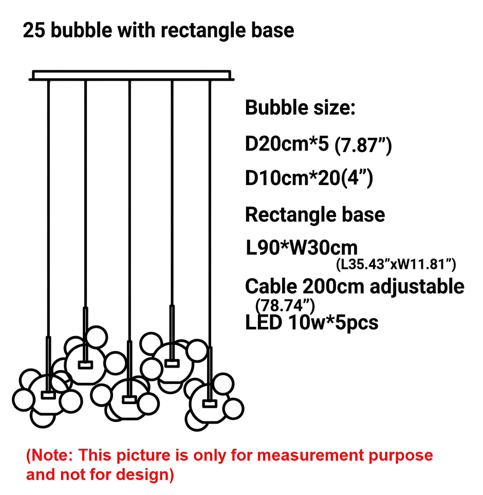Clear Bubble LED Glass Pendant Lighting / Ruchi