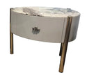 Crackle Design Leather Bed