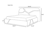 Crackle Design Leather Bed / Ruchi