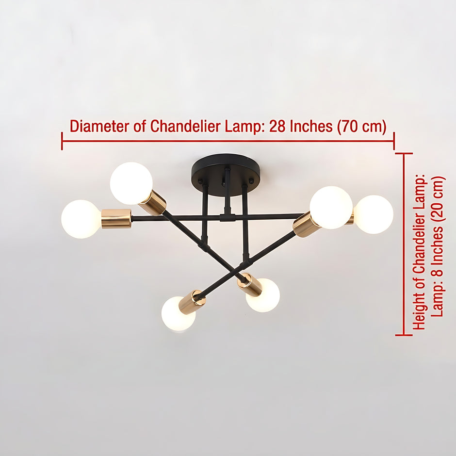 Modern Semi Flush Mount Ceiling LED Lights / Ruchi