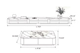 Marble Top Wooden Coffee Table And TV Stand