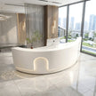 Modern LED 105 Inch Curved Wooden Reception Desk / Ruchi 