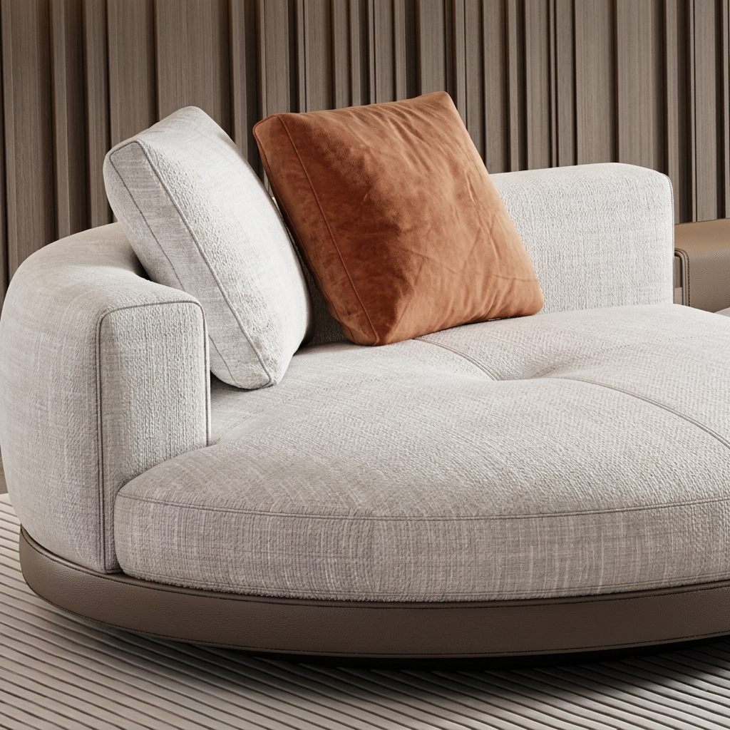 Minimalist U-Shaped Fabric Sofa / Ruchi