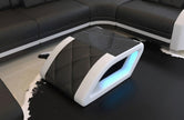 LED Coffee Table With Leather Upholstery / Ruchi