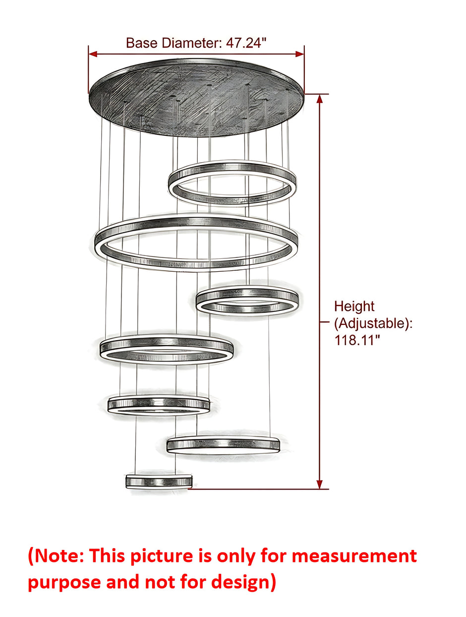 Modern Remote Control LED Circle Chandelier / Ruchi