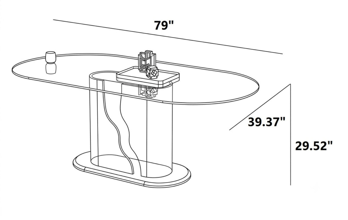 Glass Top Dining Table Set With 6 Chairs