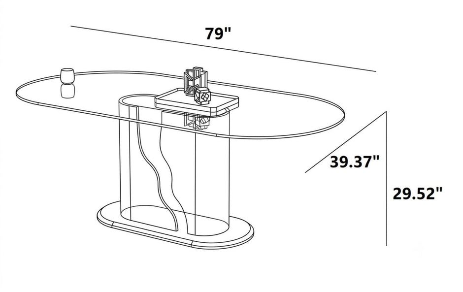 Glass Top Dining Table Set With 6 Chairs
