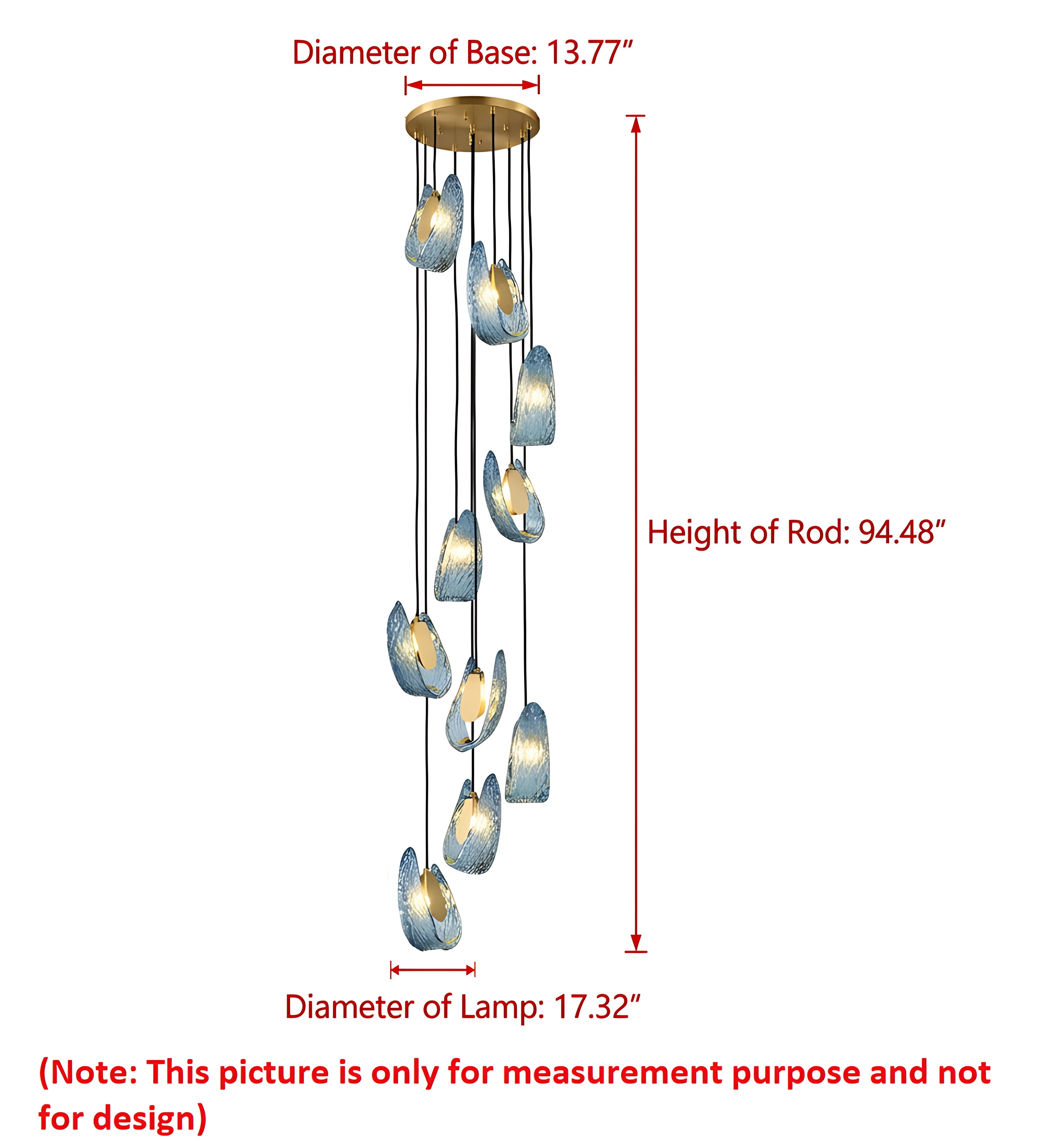 Modern LED Pendant Design Chandelier For Staircase / Ruchi