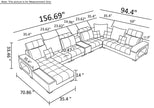 Modern Multifunctional Fabric Sectional Sofa