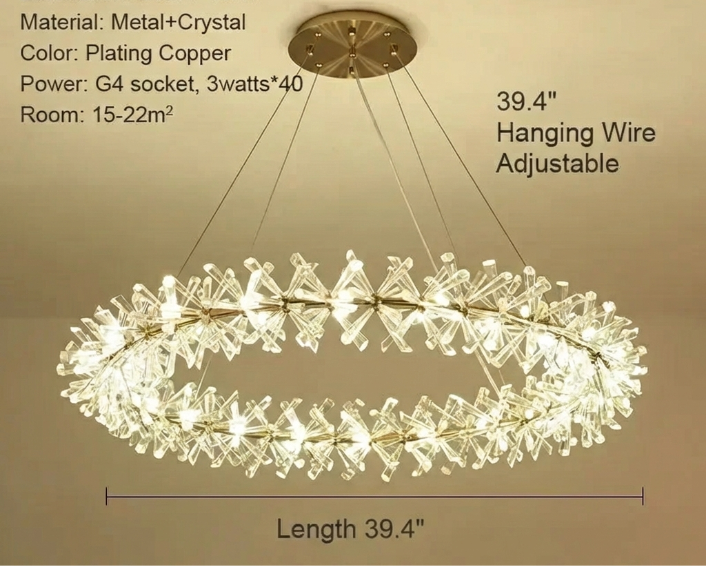 Luxury LED Crystal Chandelier Lamp