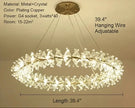 Luxury LED Crystal Chandelier Lamp / Ruchi