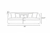 Luxurious 3 Pieces Velvet Fabric Sofa Set