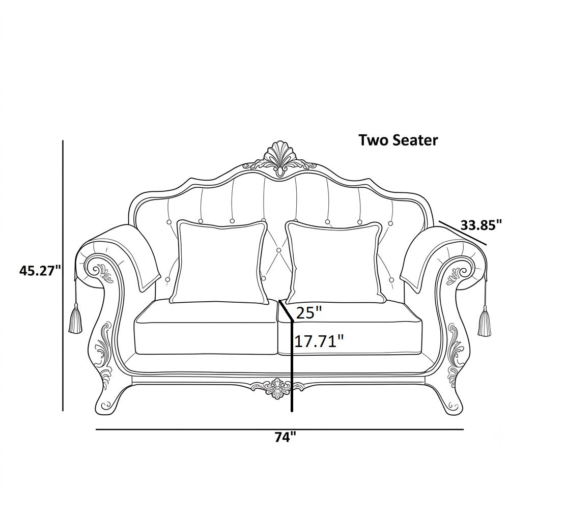 European Velvet Fabric Sofa Set