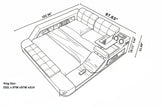 Fabric Upholstered Multifunctional Smart Bed With Storage / Ruchi