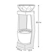 32-inch Resin and Fiberglass Outdoor Fountain with LED / Ruchi