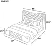 Modern Button Tufted Leather Bed