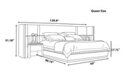 Luxurious U Shaped Headboard Velvet Upholstered Bed / Ruchi