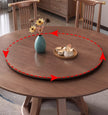 Round Wooden Dining Table Set With 6 Chairs