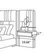 Modern Leather Platform Bed With Headboard / Ruchi