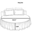 Cotton Round Bedsheet Skirt And Pillowcases / Ruchi