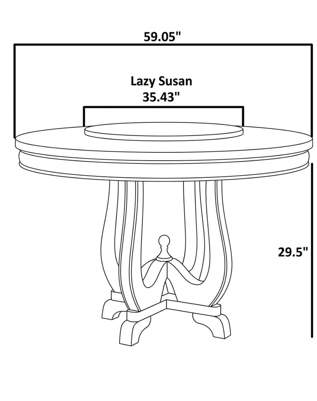 Round Marble Dining Table Set / Ruchi
