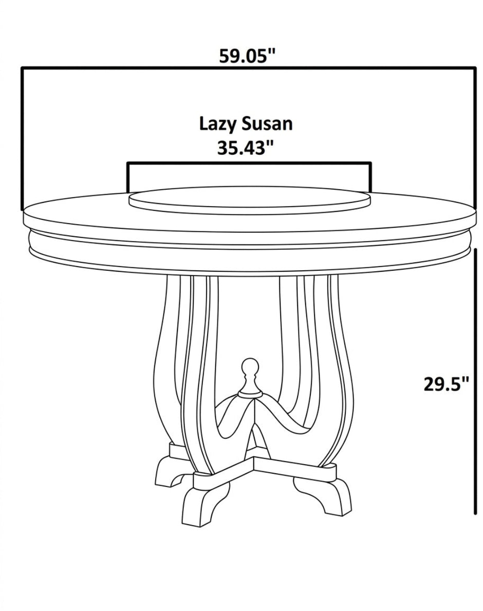 Round Marble Dining Table Set / Ruchi