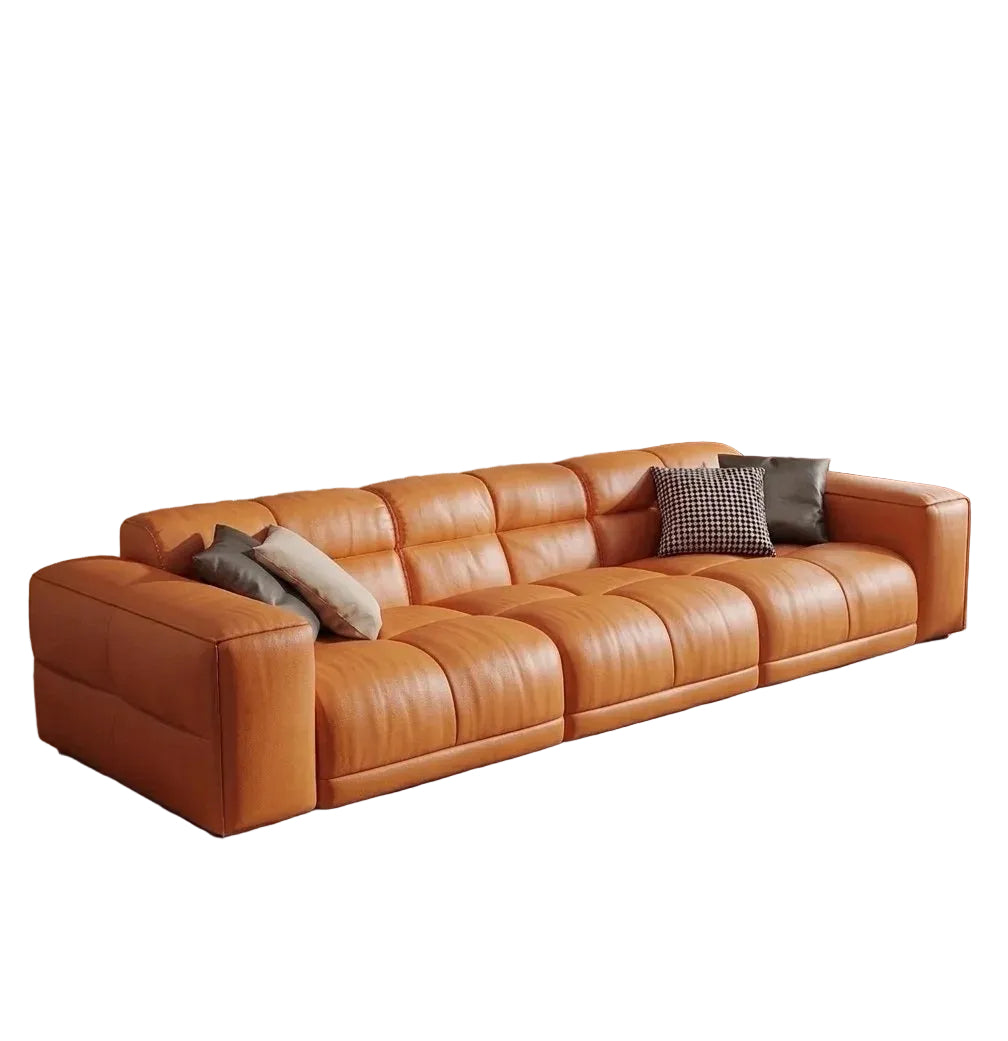 Remote Controlled Power Extendable Leather Sofa Bed / Ruchi