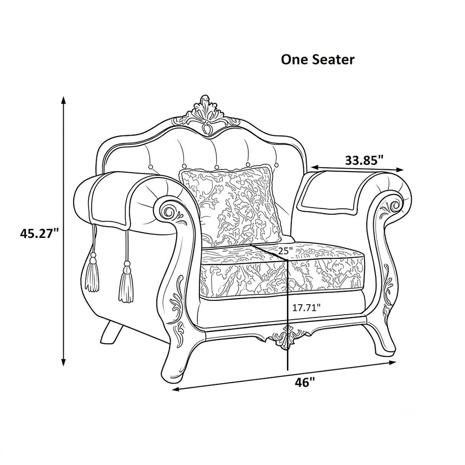 European Velvet Fabric Sofa Set