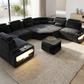 U-shaped LED Fabric Sectional Sofa / Ruchi