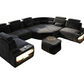 U-shaped LED Fabric Sectional Sofa / Ruchi