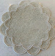 Elegant Pearl Beaded Round Placemat Set of 2 / Ruchi