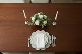 Elegant Pearl Beaded Round Placemat Set of 2 / Ruchi