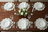 Elegant Pearl Beaded Round Placemat Set of 2 / Ruchi