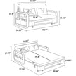 Modern Linen Cotton Sofa Bed With Storage / Ruchi