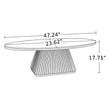 Oval Marble Top Modern Coffee Table