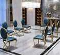 6 Piece Leather Luxurious Dining Chair Set