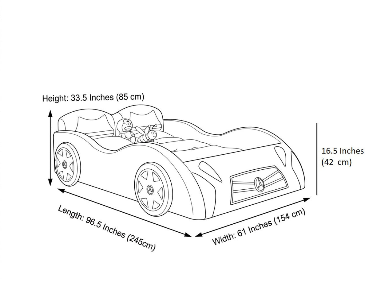 Leather Car Bed with LED / Ruchi
