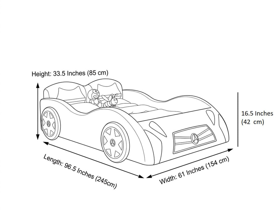 Leather Car Bed with LED / Ruchi
