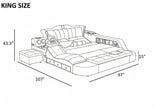 Multifunctional Smart Leather Bed With Massager