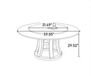 Round Wooden Dining Table Set With 6 Chairs