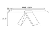 Rectangular Extendable Wooden Dining Table Set For 6