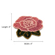 Pink Rose Floral Beaded Coaster Set of 2 / Ruchi