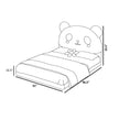 Panda Theme Leather Kids Bed With LED / Ruchi 