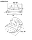 Modern LED Leather Round Bed / Ruchi