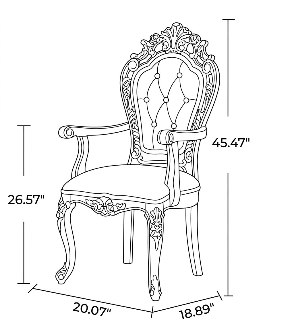 European Leather Upholstered Dining Chairs Set Of 4 / Ruchi