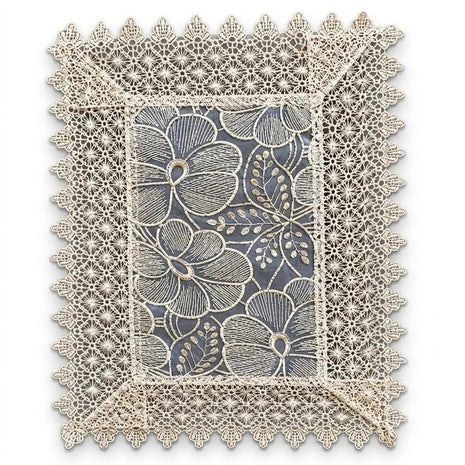 Cotton Linen Floral Design Placemat Set of 5 / Ruchi 