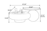 Extendable Round Wooden Coffee Table With Storage / Ruchi 