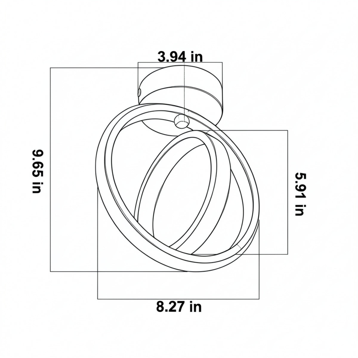 Modern Geometric LED Flush-Mount Ceiling Lights / Ruchi