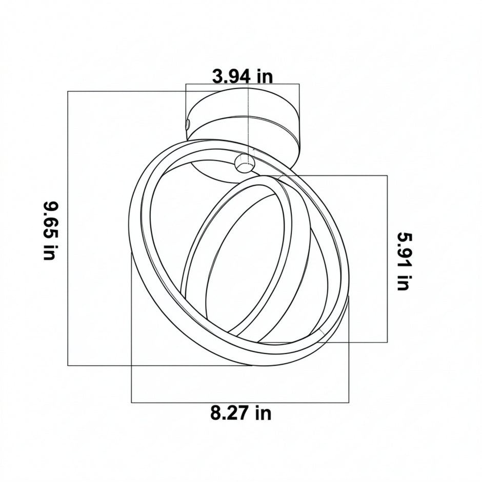 Modern Geometric LED Flush-Mount Ceiling Lights / Ruchi
