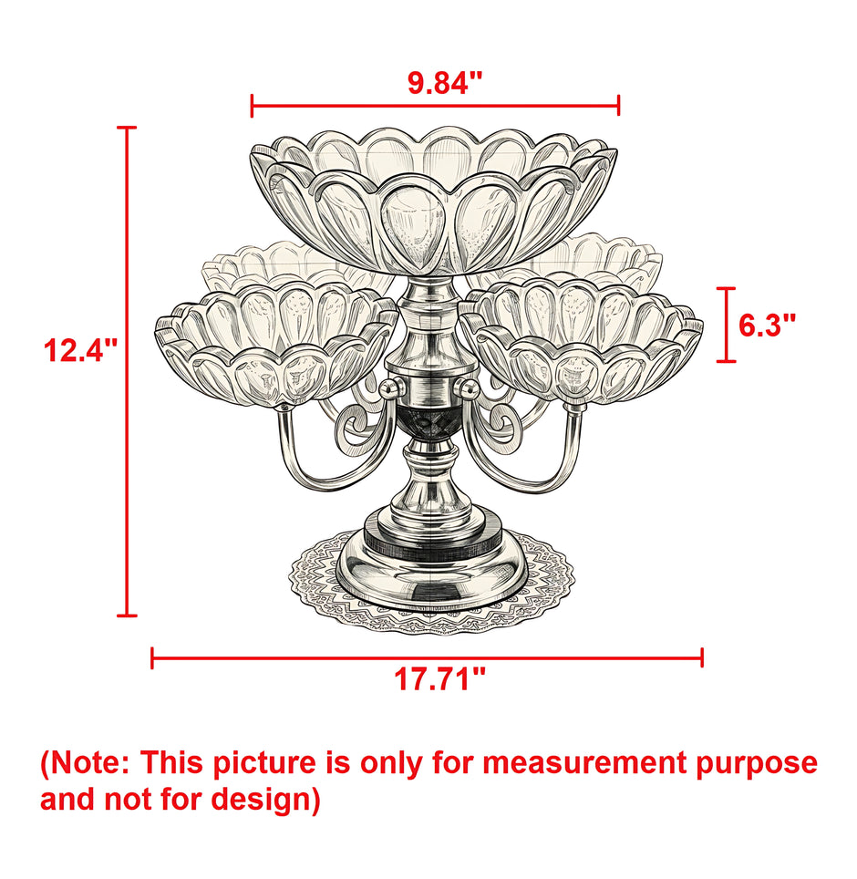 Modern Fruit Stand With 5 Bowls For Counter / Ruchi